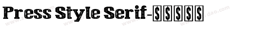 Press Style Serif字体转换